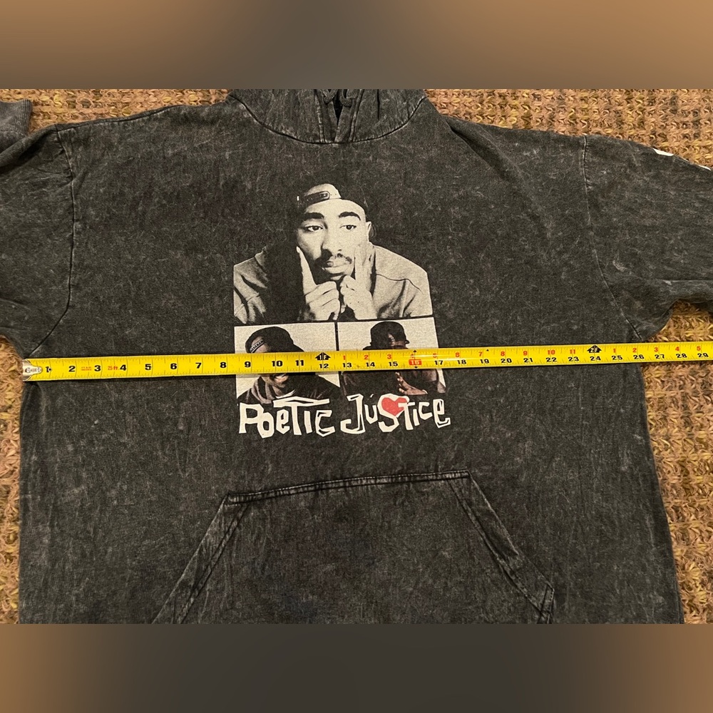 Chemistry “Poetic Justice” 2Pac sweatshirt, 90s Movie, Unisex 1X, Acid wash grey - Picture 13 of 15